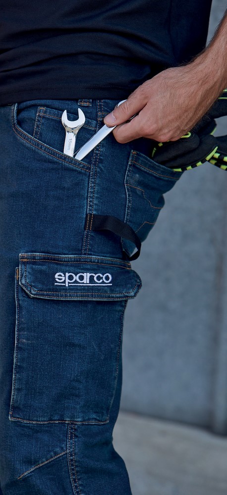 SPARCO Teamwork Denim Jeans mit Cargotasche