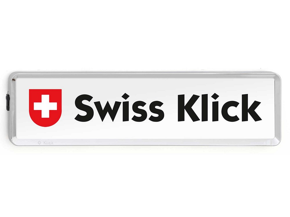 SWISS KLICK Nummernrahmen/Wechselhalter hinten