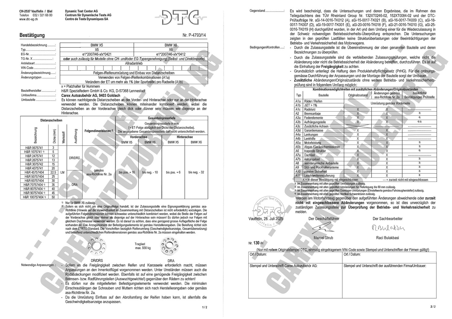 DTC-Gutachten P-4793/14 zu DR-Set DTC-Gutachten P-4793/14 zu DR-Set