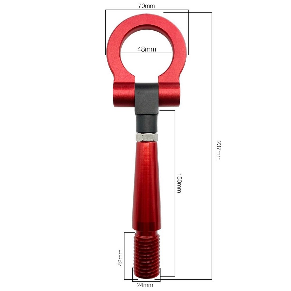 SIMONI RACING Abschlepphaken Aluminium rot