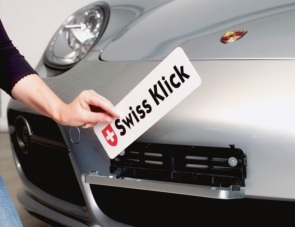 SWISS KLICK Nummernrahmen/Wechselhalter Set