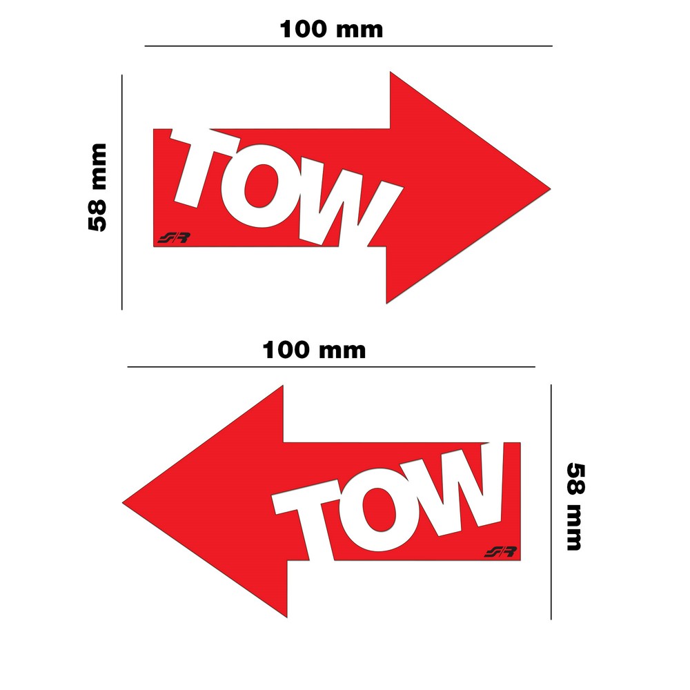 SIMONI RACING Aufkleber Tow (Rot) SIMONI RACING Aufkleber Tow (Rot)