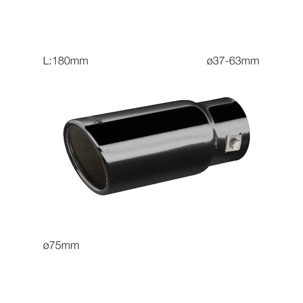 SIMONI RACING Endrohrblende 75mm rund schwarz