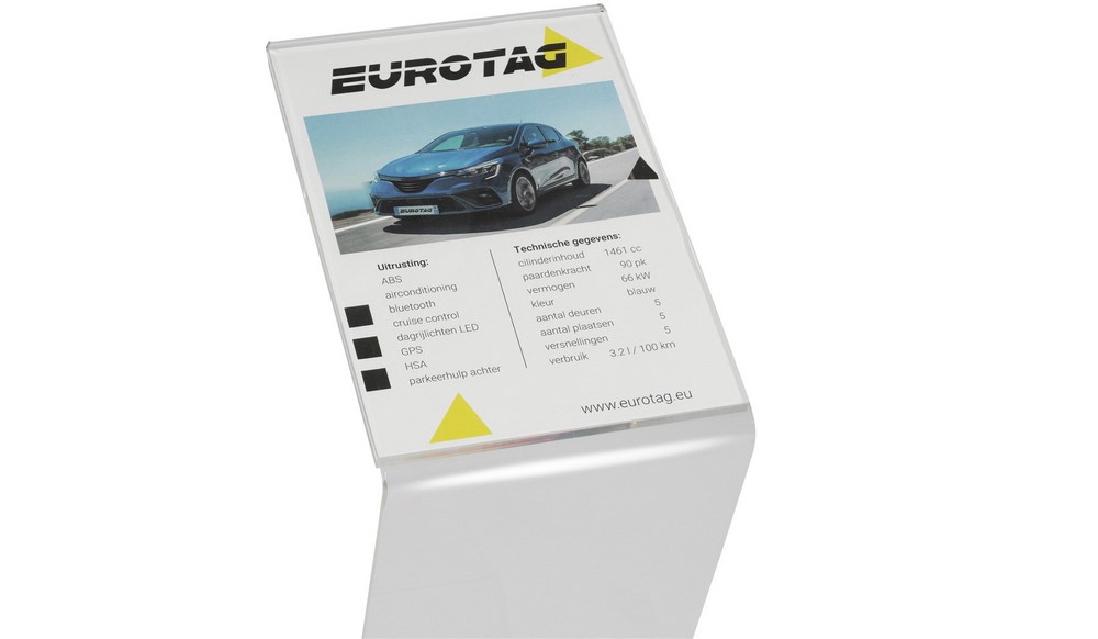Supporto da terra EUROTAG trasparente per formato A4 Supporto da terra EUROTAG trasparente per formato A4