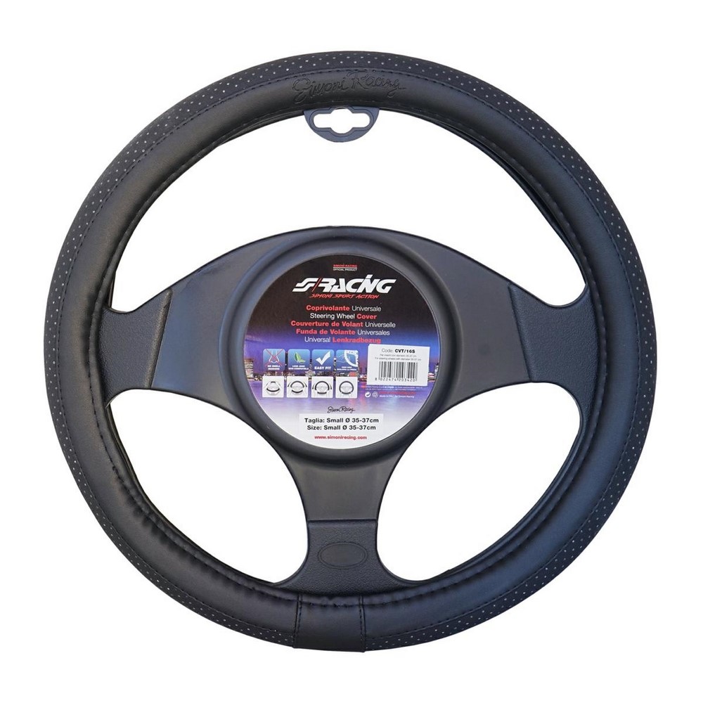 Housse de volant SIMONI RACING Total Black, petite taille