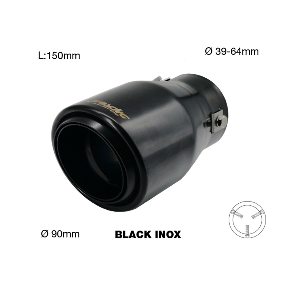SIMONI RACING Endrohrblende 90mm Rund Schwarz SIMONI RACING Endrohrblende 90mm Rund Schwarz