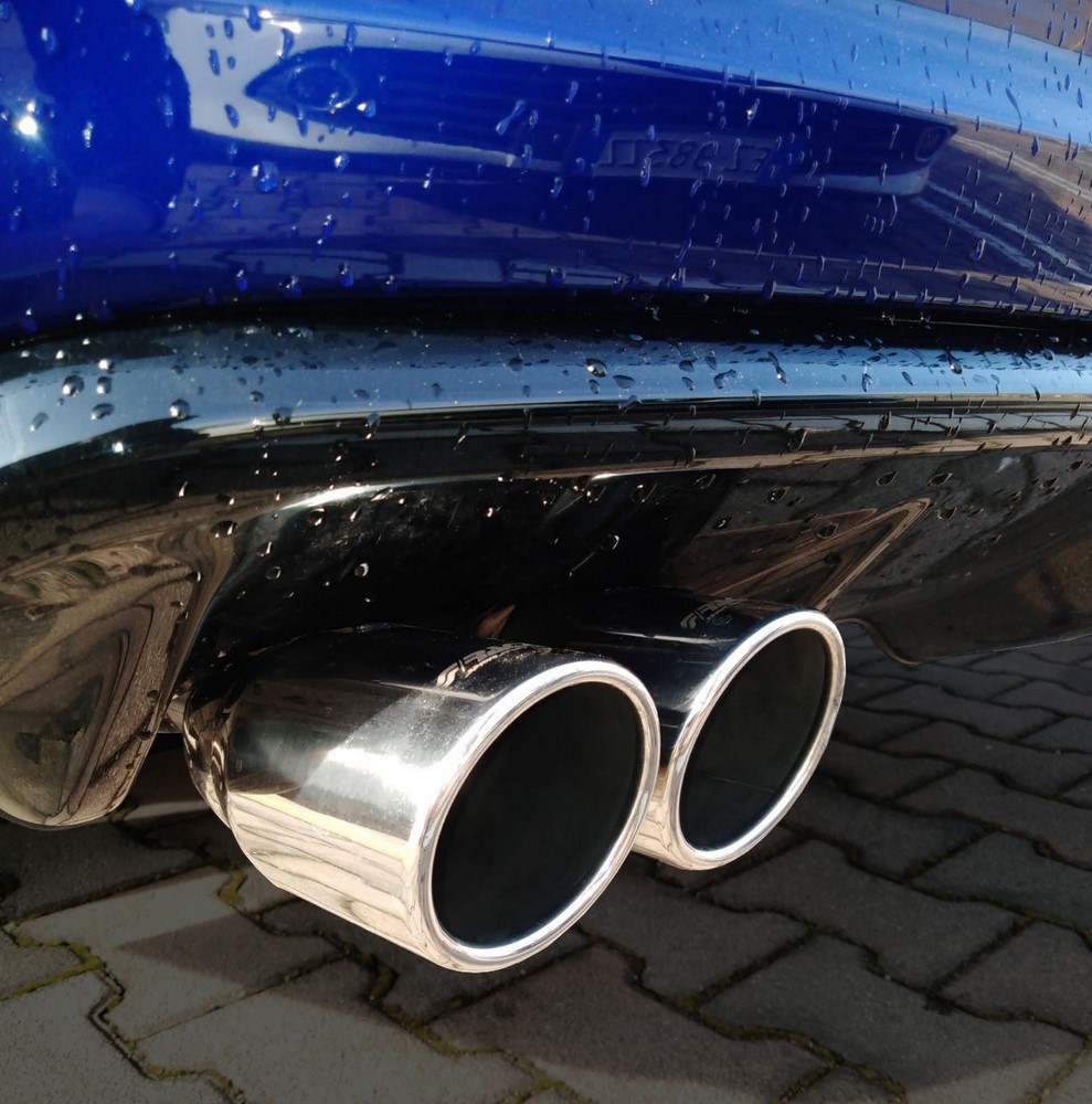SIMONI RACING Endrohrblende 2x76mm rund Chrom