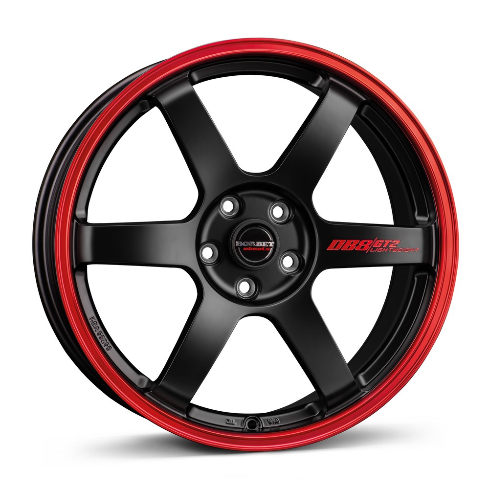 Borbet DB8GT2-8519 black matt rim red Borbet DB8GT2-8519 black matt rim red