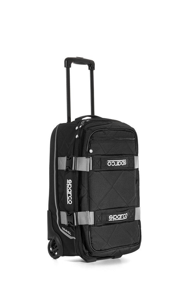 SPARCO Reisekoffer / Trolley Travel schwarz-silber