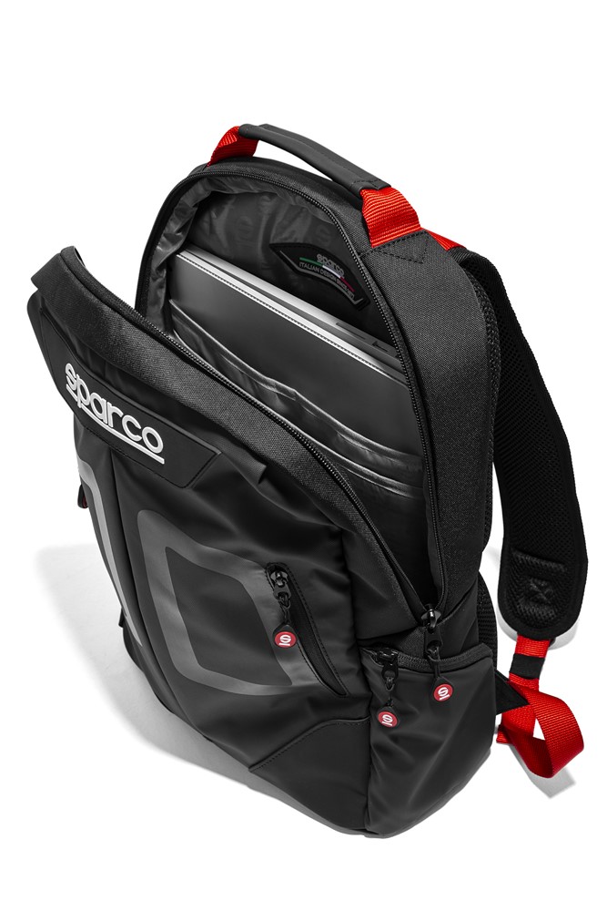 SPARCO Rucksack Stage, schwarz-rot