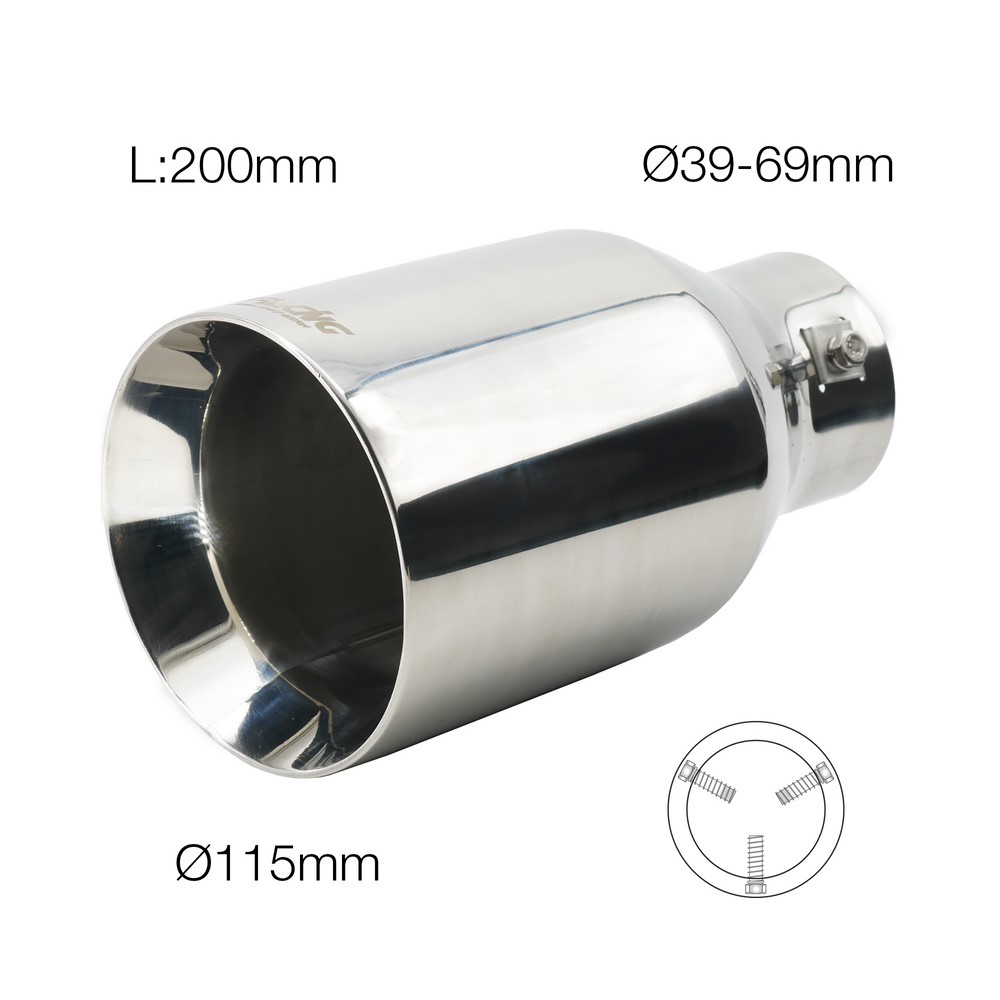 SIMONI RACING Endrohrblende 115mm rund chrom