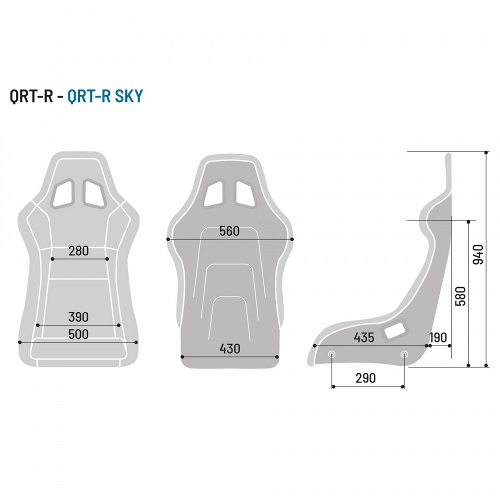 Siège de course SPARCO QRT-R Sky (FIA 8855-1999)