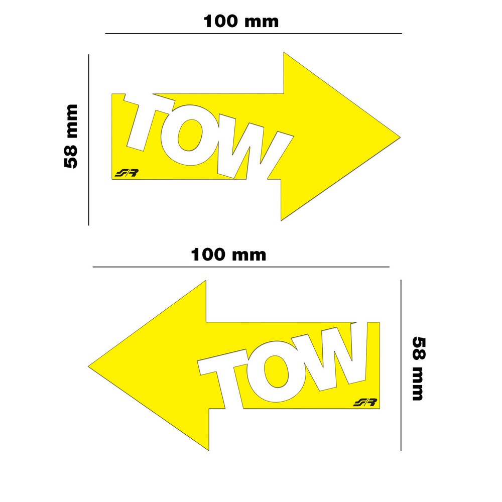 SIMONI RACING Aufkleber Tow (Gelb)