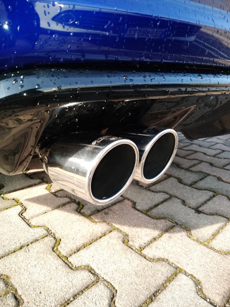 SIMONI RACING Endrohrblende 2x76mm rund Chrom