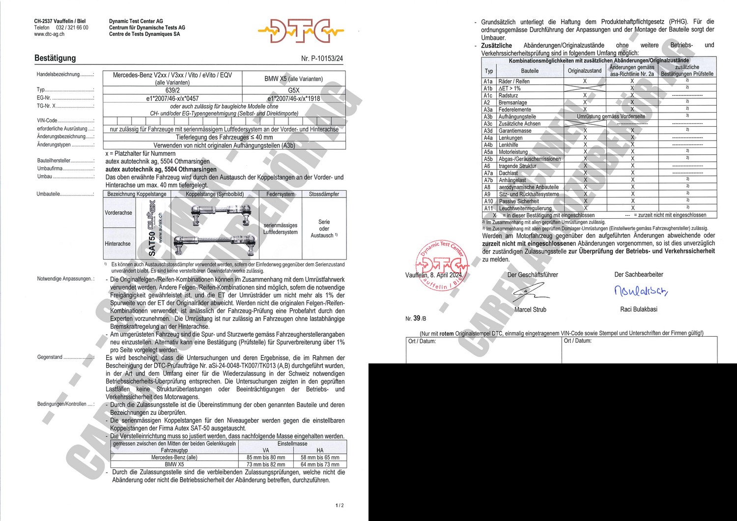 DTC Gutachten BMW X5 (G5X) DTC Gutachten BMW X5 (G5X)