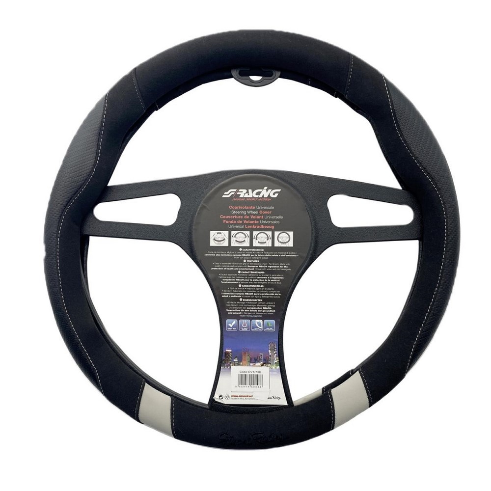Housse de volant SIMONI RACING « Good Vibe » grise Housse de volant SIMONI RACING « Good Vibe » grise