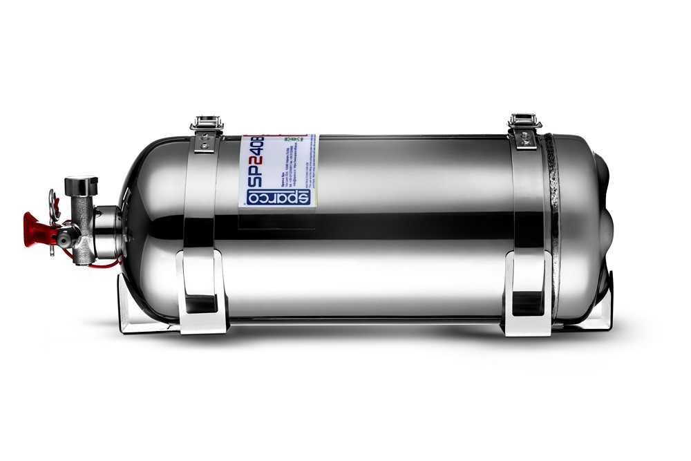 SPARCO Handfeuerlöscher 2.4L AFF Edelstahl FIA