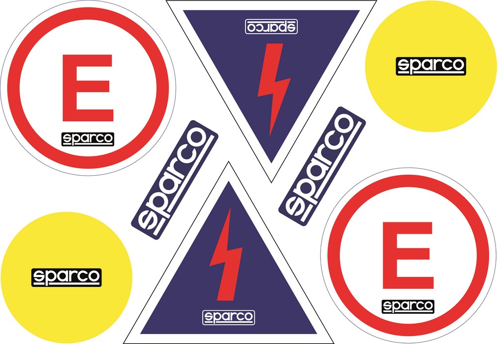SPARCO Racing Sticker 8teilig SPARCO Racing Sticker 8teilig