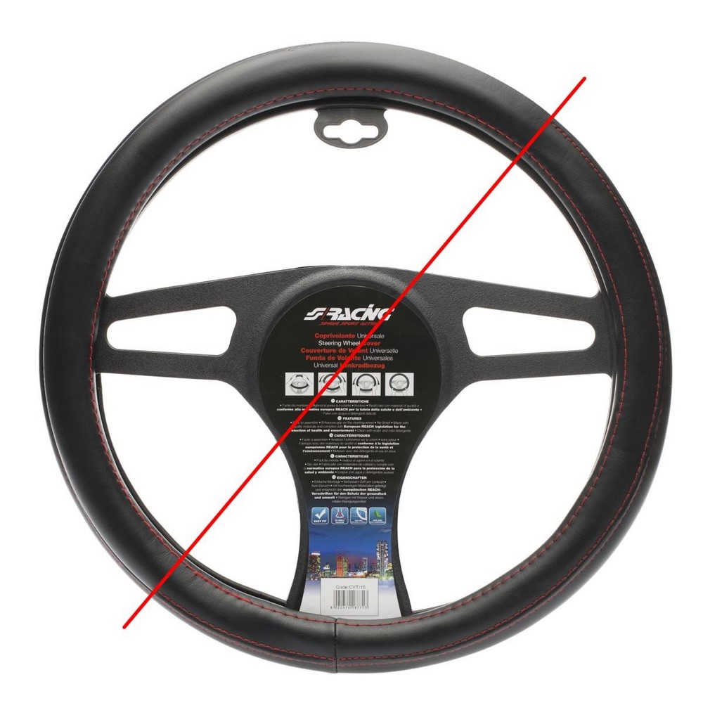 Housse de volant SIMONI RACING « Red Seam » Housse de volant SIMONI RACING « Red Seam »