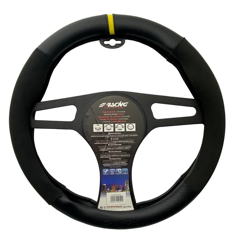 Housse de volant SIMONI RACING, jaune sportif