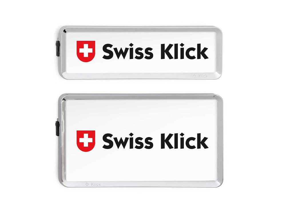 SWISS KLICK Nummernrahmen/Wechselhalter Set SWISS KLICK Nummernrahmen/Wechselhalter Set