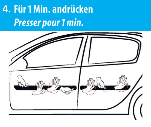 COMBICAR Flankenschutz schwarz, selbstklebend 3M