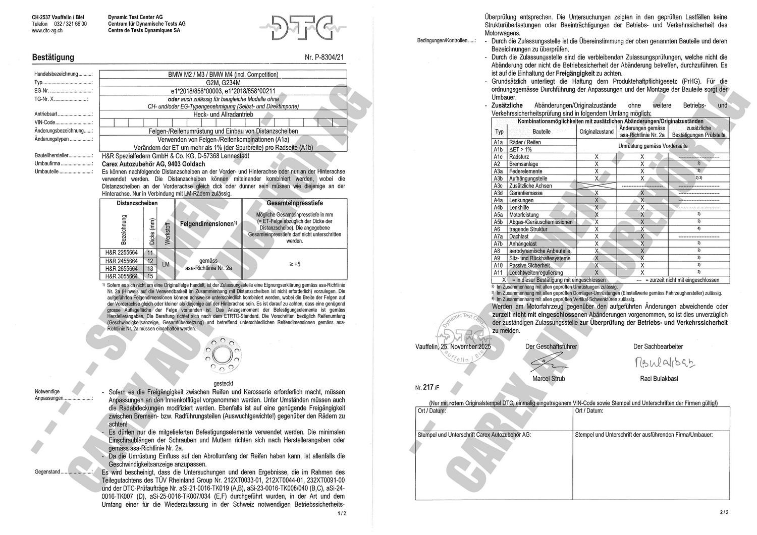 DTC-Gutachten P-8304/21 zu DR-Set DTC-Gutachten P-8304/21 zu DR-Set