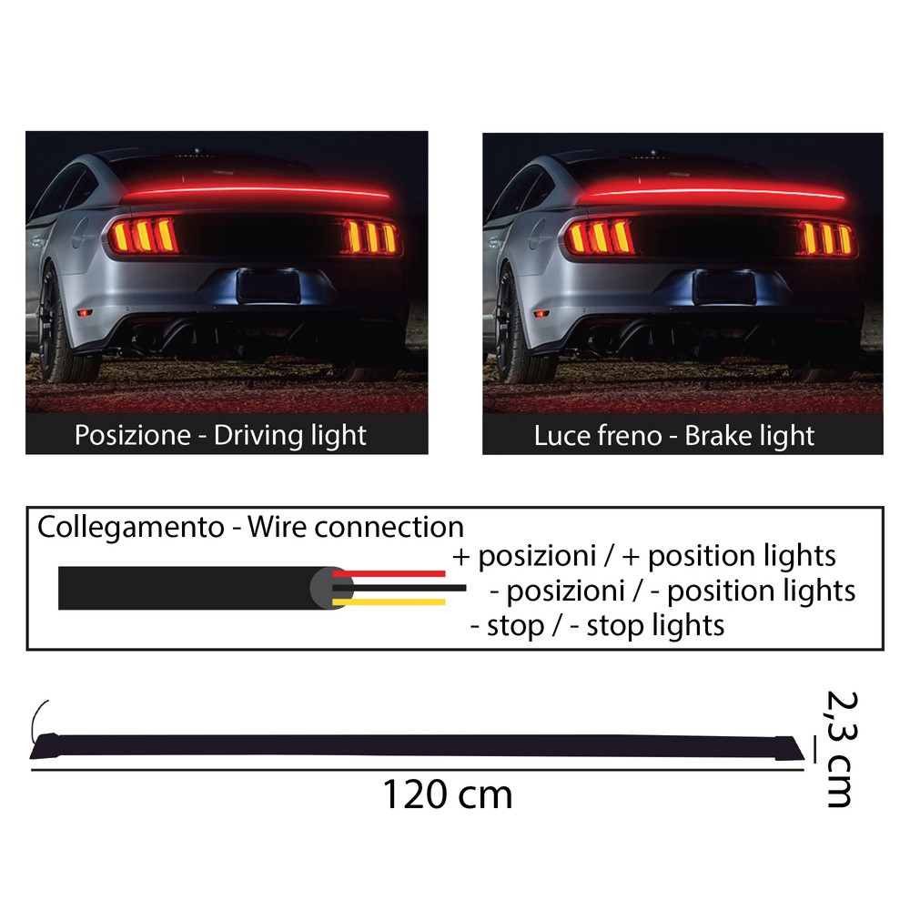 SIMONI RACING Tagfahrlicht LED Streifen für hinten SIMONI RACING Tagfahrlicht LED Streifen für hinten
