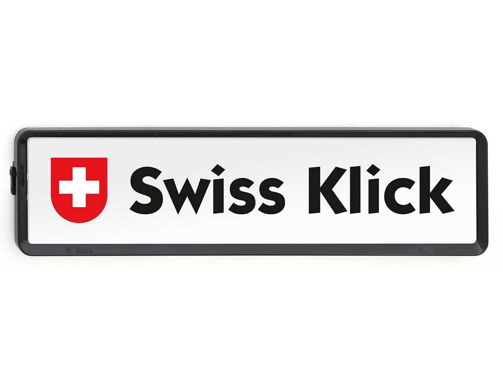 SWISS KLICK Nummernrahmen/Wechselhalter hinten SWISS KLICK Nummernrahmen/Wechselhalter hinten