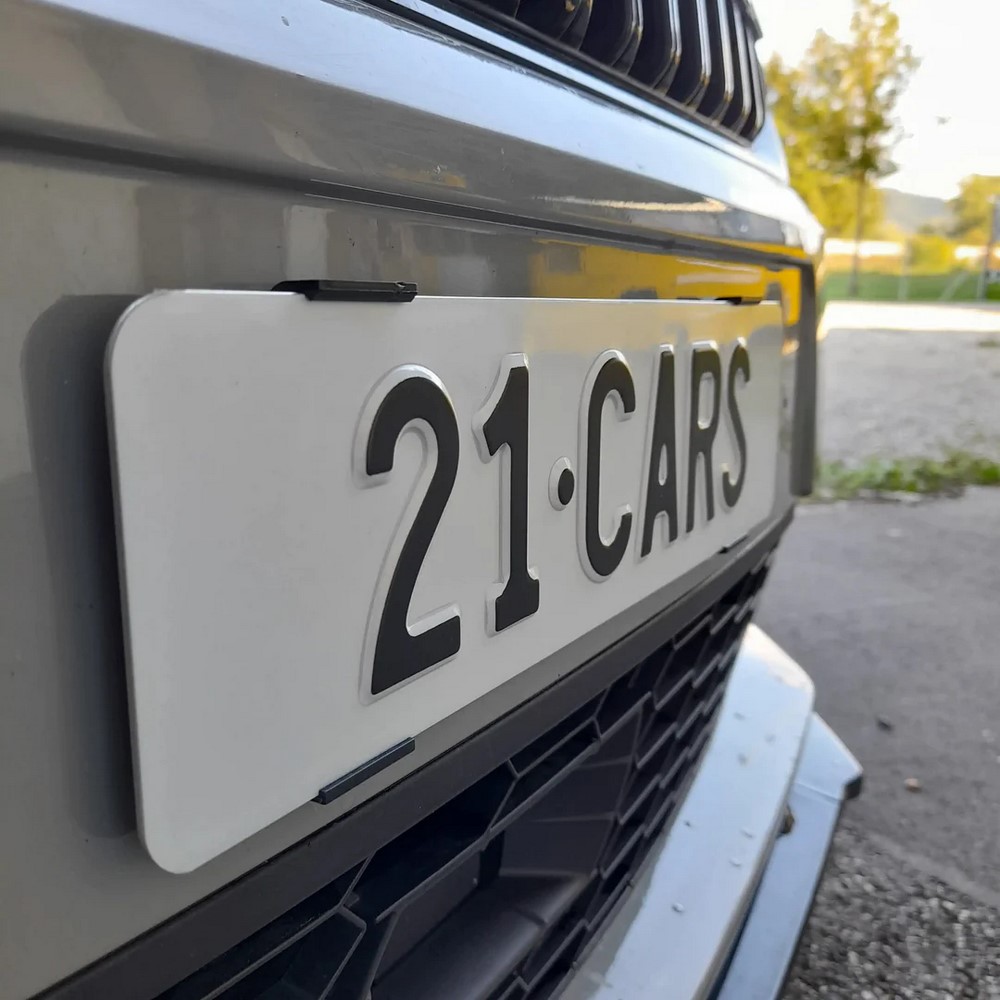 21 Cars - Portatarga formato verticale, trasparente