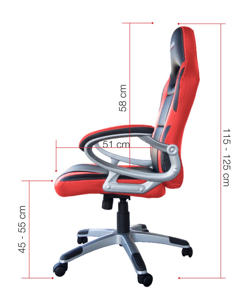 SIMONI RACING : fauteuil gaming et de bureau rouge et noir SIMONI RACING : fauteuil gaming et de bureau rouge et noir