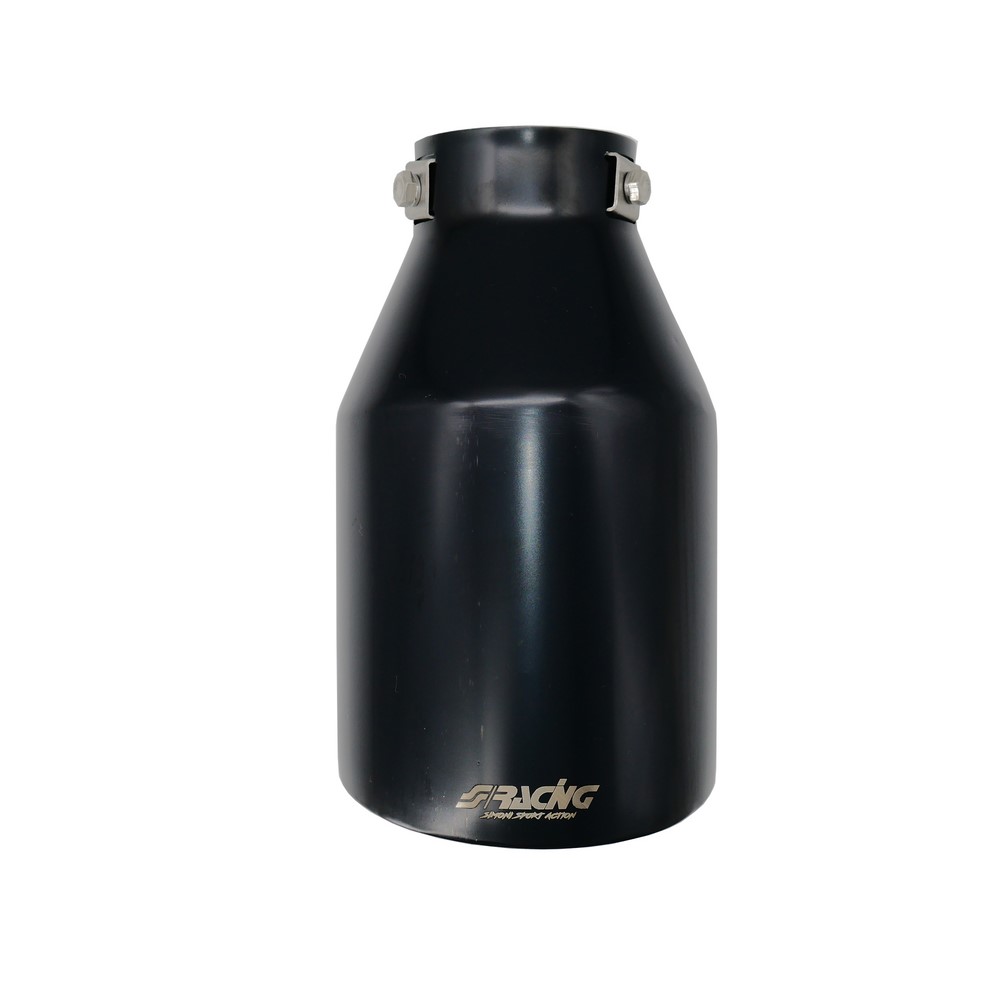 SIMONI RACING Endrohrblende 115mm rund Black