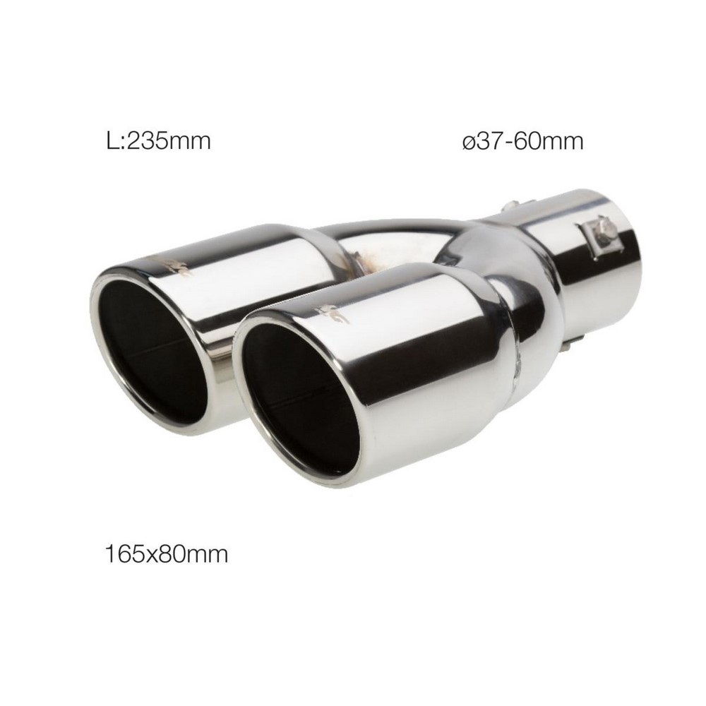 SIMONI RACING Endrohrblende 2x76mm rund Chrom SIMONI RACING Endrohrblende 2x76mm rund Chrom
