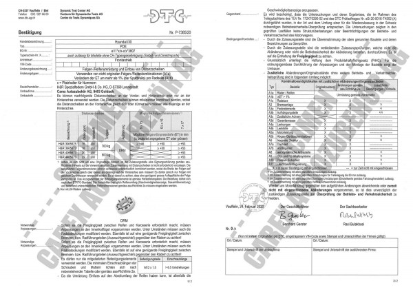DTC-Gutachten P-7385/20 zu DR-Set