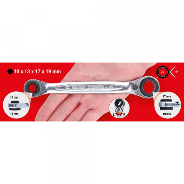 KS TOOLS 4 in 1 GEARplus umschaltbar