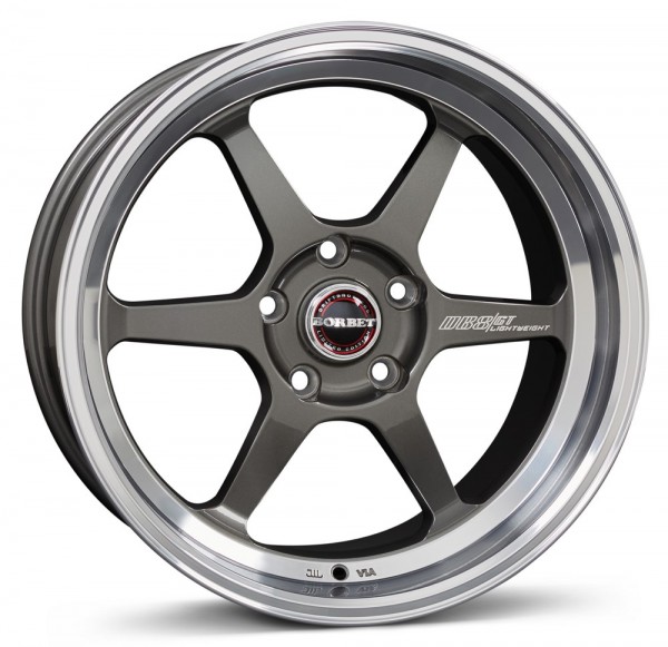 Borbet DB8GT-8518 graphite rim polished KBA -