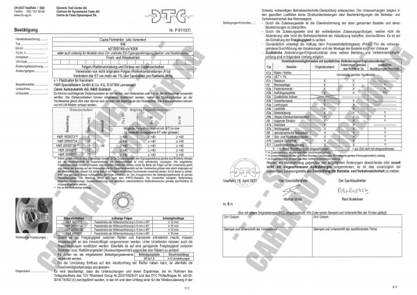 DTC-Gutachten P-8110/21 zu DR-Set