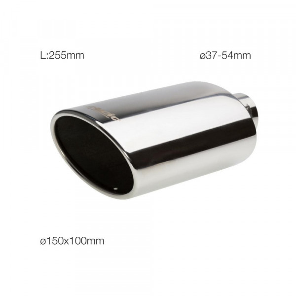 SIMONI RACING Endrohrblende 150x100mm oval Chrom