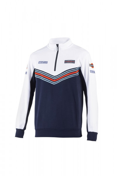 SPARCO HALBZIP-SWEATSHIRT MR BM/WH M