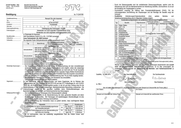 DTC-Gutachten P-2347/08 zu Gewindefw.