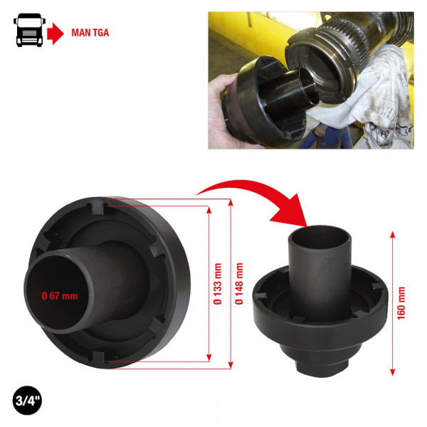 KS TOOLS 3/4&quot; Nutmuttern-Schlüssel mit