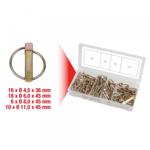 KS TOOLS Sortiment Klappsplinte 50stk.
