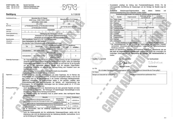 DTC-Gutachten P-2361/08 zu Gewindefw.