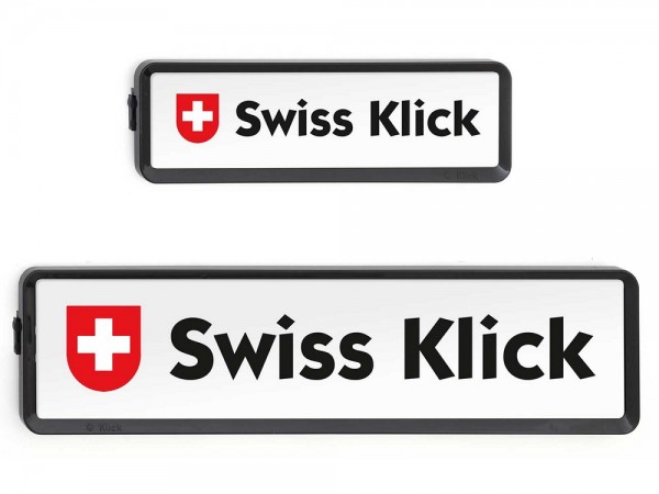 SWISS KLICK Nummernrahmen/Wechselrahmen Set