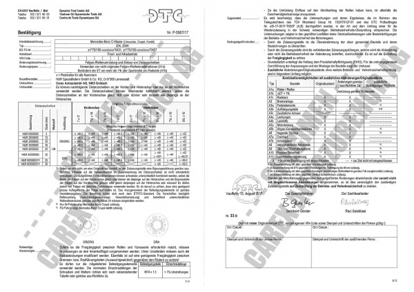 DTC-Gutachten P-5967/17 zu DR-Set