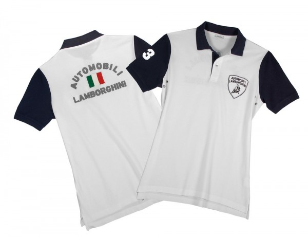 LAMBORGHINI Italian Flag sleeve piquet polo S/S