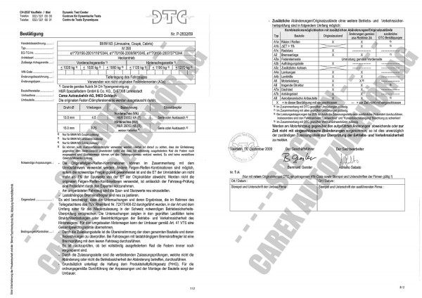 DTC-Gutachten P-2832/09 zu Federn