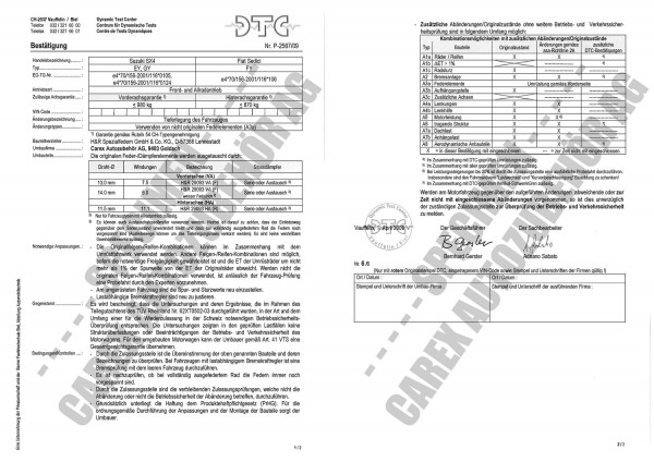 DTC-Gutachten P-2567/09 zu Federn