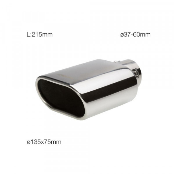 SIMONI RACING Endrohrblende 135x75mm oval Chrom