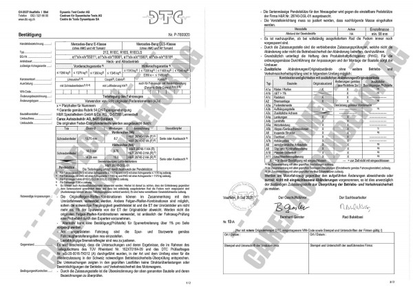 DTC-Gutachten P-7600/20 zu Federn
